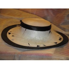 Black and White Broad Rimmed Hat  Mujer&apos;s Church/Dress Hat  One Size  eb-52709287